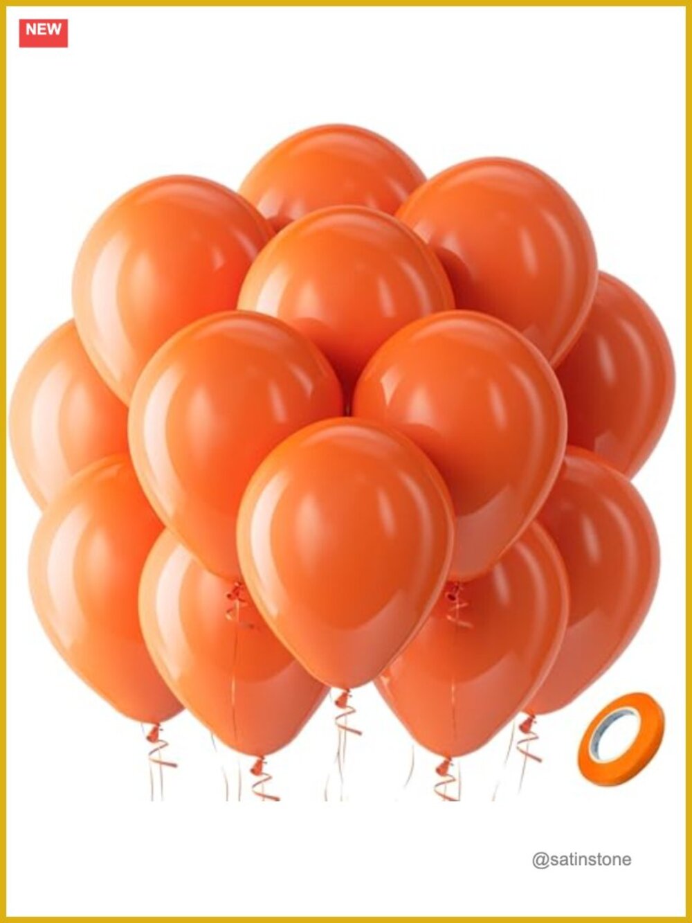 100 Pack Orange Latex Balloons 12in Party Helium